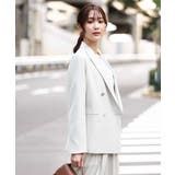 ベージュ | ダブルブレストジャケット/洗える | MK MICHEL KLEIN