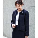 ノーカラーファンシーツイードジャケット/セットアップ対応/洗える | MK MICHEL KLEIN | 詳細画像19 