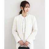 ノーカラーファンシーツイードジャケット/セットアップ対応/洗える | MK MICHEL KLEIN | 詳細画像28 