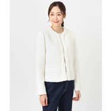 ノーカラーファンシーツイードジャケット/セットアップ対応/洗える | MK MICHEL KLEIN | 詳細画像7 