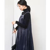 ブルー | スノーベロア ショルダーストラップワンピース/洗える | MK MICHEL KLEIN