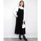 ブラック | スノーベロア ショルダーストラップワンピース/洗える | MK MICHEL KLEIN