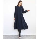 ネイビー | ツイルジャージーワンピース/洗える | MK MICHEL KLEIN