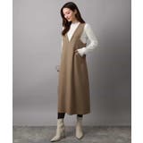 ウールライクVネックジャンパースカート/洗える | MK MICHEL KLEIN | 詳細画像2