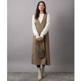 ウールライクVネックジャンパースカート/洗える | MK MICHEL KLEIN | 詳細画像4