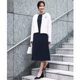 レース衿付きサックワンピース/防シワ/洗える | MK MICHEL KLEIN | 詳細画像12 