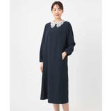 レース衿付きサックワンピース/防シワ/洗える | MK MICHEL KLEIN | 詳細画像13 