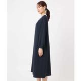 レース衿付きサックワンピース/防シワ/洗える | MK MICHEL KLEIN | 詳細画像14 