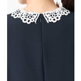 レース衿付きサックワンピース/防シワ/洗える | MK MICHEL KLEIN | 詳細画像17 