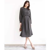 サテンギャザーワンピース/洗える | MK MICHEL KLEIN | 詳細画像4 