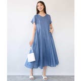 [接触冷感/洗える]ラミーリネン混Aラインワンピース | MK MICHEL KLEIN | 詳細画像8 