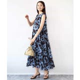 花柄ティアードワンピース/洗える | MK MICHEL KLEIN | 詳細画像3 