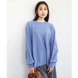 ライトブルー | フレアーシルエットチュニックニット/洗える | MK MICHEL KLEIN