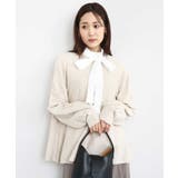 ベージュ | フレアーシルエットチュニックニット/洗える | MK MICHEL KLEIN