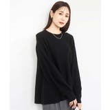 ブラック | フレアーシルエットチュニックニット/洗える | MK MICHEL KLEIN