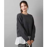 スムース編みバック釦ニット/洗える | MK MICHEL KLEIN | 詳細画像1 