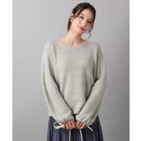 シアーボーダーボリュームパフスリーブニット/洗える | MK MICHEL KLEIN | 詳細画像2 