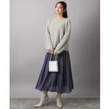 シアーボーダーボリュームパフスリーブニット/洗える | MK MICHEL KLEIN | 詳細画像3 