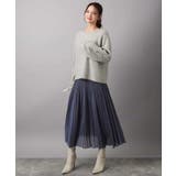 シアーボーダーボリュームパフスリーブニット/洗える | MK MICHEL KLEIN | 詳細画像5 