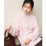 ピンク | [カシミヤ混/洗える]ハイネックニット | MK MICHEL KLEIN