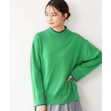グリーン | [カシミヤ混/洗える]ハイネックニット | MK MICHEL KLEIN