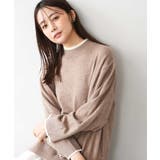 ライトブラウン | [カシミヤ混/洗える]ハイネックニット | MK MICHEL KLEIN