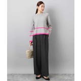 配色ライン片畦編みニット/洗える | MK MICHEL KLEIN | 詳細画像14 