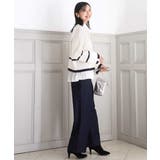 配色ライン片畦編みニット/洗える | MK MICHEL KLEIN | 詳細画像21 