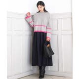 配色ライン片畦編みニット/洗える | MK MICHEL KLEIN | 詳細画像23 