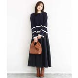 配色ライン片畦編みニット/洗える | MK MICHEL KLEIN | 詳細画像3 