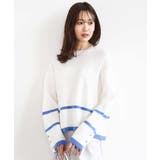 配色ライン片畦編みニット/洗える | MK MICHEL KLEIN | 詳細画像35 