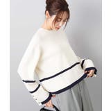 配色ライン片畦編みニット/洗える | MK MICHEL KLEIN | 詳細画像6 