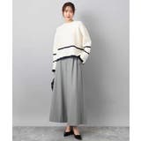 配色ライン片畦編みニット/洗える | MK MICHEL KLEIN | 詳細画像7 