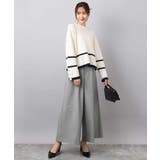 配色ライン片畦編みニット/洗える | MK MICHEL KLEIN | 詳細画像8 