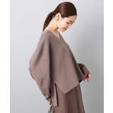 片畦編みVネックニット/洗える | MK MICHEL KLEIN | 詳細画像2 