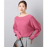 ピンク | ラメ入りドルマンスリーブ畦編みニット/洗える | MK MICHEL KLEIN