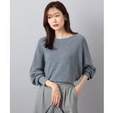 グレー | ラメ入りドルマンスリーブ畦編みニット/洗える | MK MICHEL KLEIN