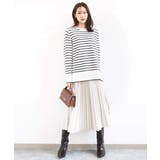 柄編みボーダーニット | MK MICHEL KLEIN | 詳細画像4 