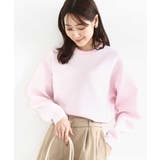 ピンク | スウェットライククルーネックニット/洗える | MK MICHEL KLEIN