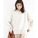 ベージュ | スウェットライクニットフーディー/洗える | MK MICHEL KLEIN