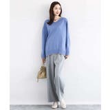 配色ラインVネックニット/洗える | MK MICHEL KLEIN | 詳細画像11