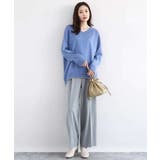 配色ラインVネックニット/洗える | MK MICHEL KLEIN | 詳細画像13