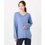 配色ラインVネックニット/洗える | MK MICHEL KLEIN | 詳細画像14