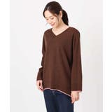 配色ラインVネックニット/洗える | MK MICHEL KLEIN | 詳細画像23