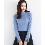 千鳥格子柄シフォンレイヤード風ハイゲージニット/洗える | MK MICHEL KLEIN | 詳細画像10 