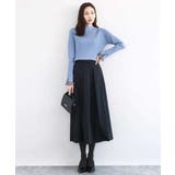 千鳥格子柄シフォンレイヤード風ハイゲージニット/洗える | MK MICHEL KLEIN | 詳細画像11 