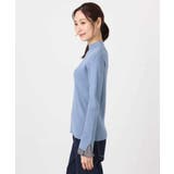 千鳥格子柄シフォンレイヤード風ハイゲージニット/洗える | MK MICHEL KLEIN | 詳細画像15 