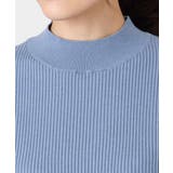 千鳥格子柄シフォンレイヤード風ハイゲージニット/洗える | MK MICHEL KLEIN | 詳細画像17 