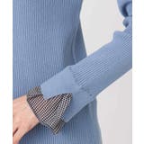 千鳥格子柄シフォンレイヤード風ハイゲージニット/洗える | MK MICHEL KLEIN | 詳細画像18 