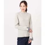 千鳥格子柄シフォンレイヤード風ハイゲージニット/洗える | MK MICHEL KLEIN | 詳細画像21 